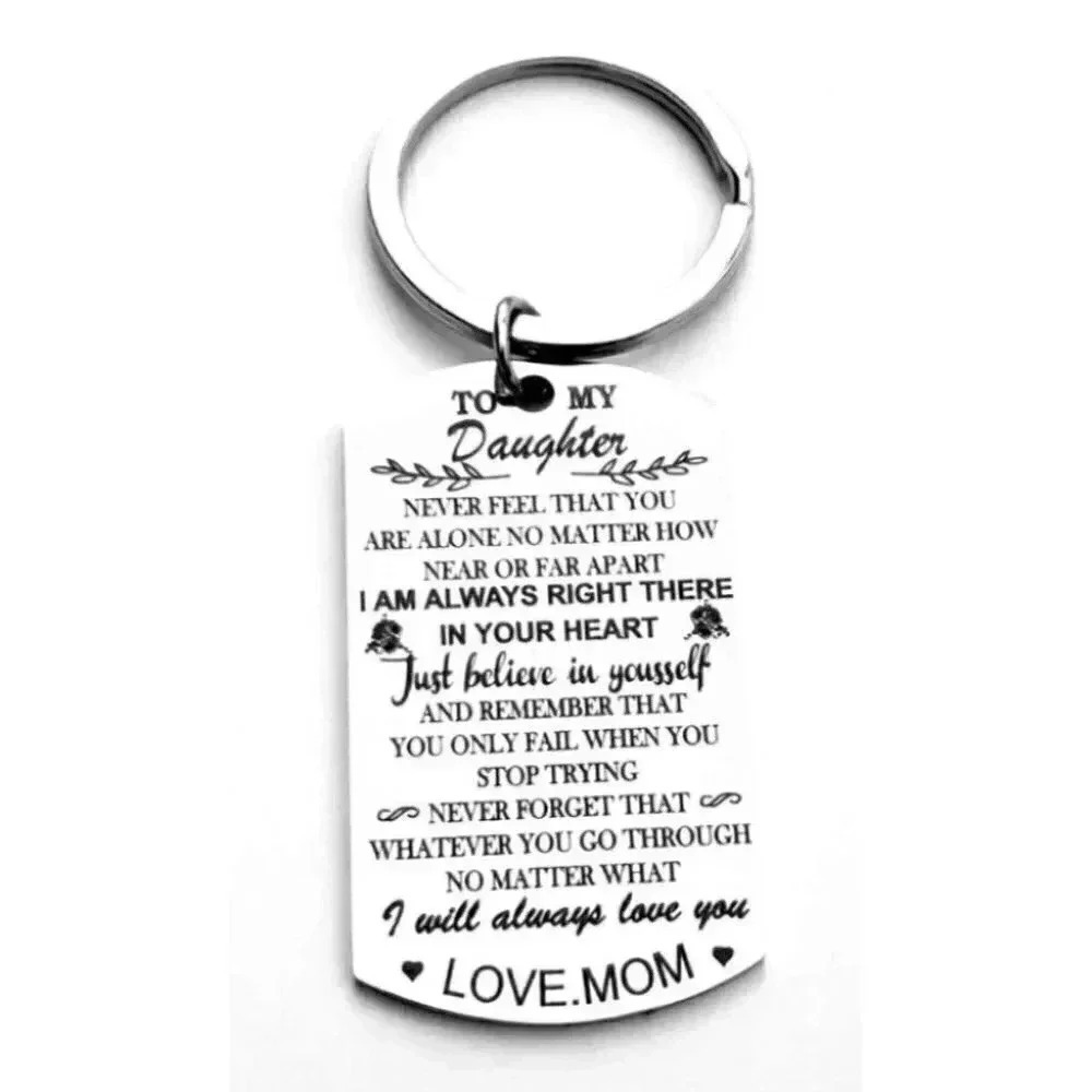 To My DAUGHTER No Matter What love Mom Quote Inspiration Encourage Keychain